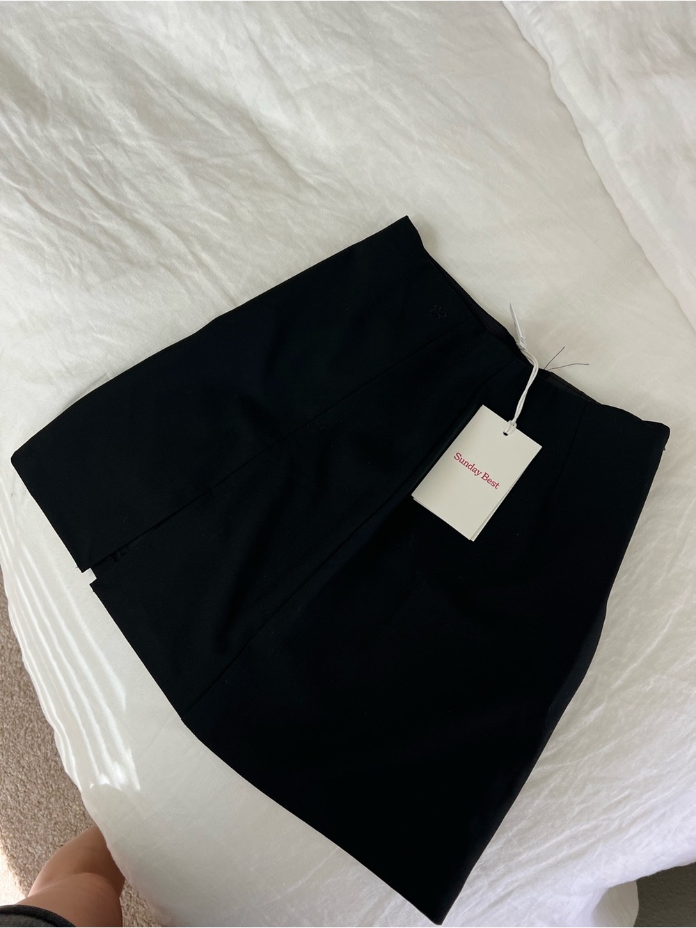 Aritzia Black A-Line Mini Skirt